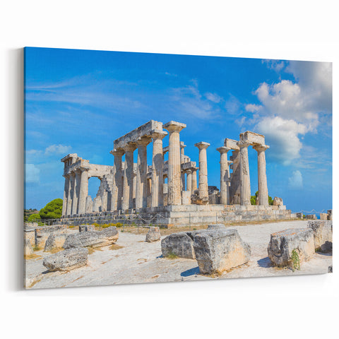 Ancient Ruins Wall Art - Majestic Greek Temple Canvas & Framed Prints