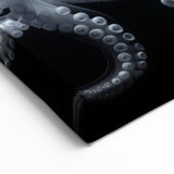 Ethereal Octopus Wall Art - Detailed Black & White Marine Life Decor