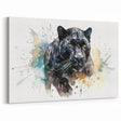 Striking Black Jaguar Canvas Art - Wild Cat Decor for Contemporary Spaces