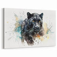 Striking Black Jaguar Canvas Art - Wild Cat Decor for Contemporary Spaces