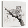 Monochrome Jaguar Art Print - Elegant Wild Cat Decor for Modern Homes