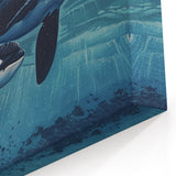 Underwater Orca Wall Art - Ocean Life Canvas & Framed Print Decor
