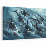 Dynamic Orca Wall Art - Ocean Life Canvas & Framed Print Decor