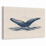 Elegant Orca Wall Art - Minimalist Ocean Life Canvas & Print Decor