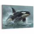 Powerful Orca Wall Art - Ocean Life Canvas & Framed Print Decor