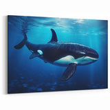 Majestic Orca Wall Art - Deep Ocean Life Canvas & Framed Print Decor