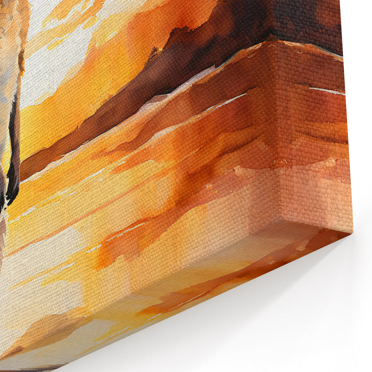 Vibrant Kangaroo Wall Art - Australian Sunset Wildlife Canvas Decor