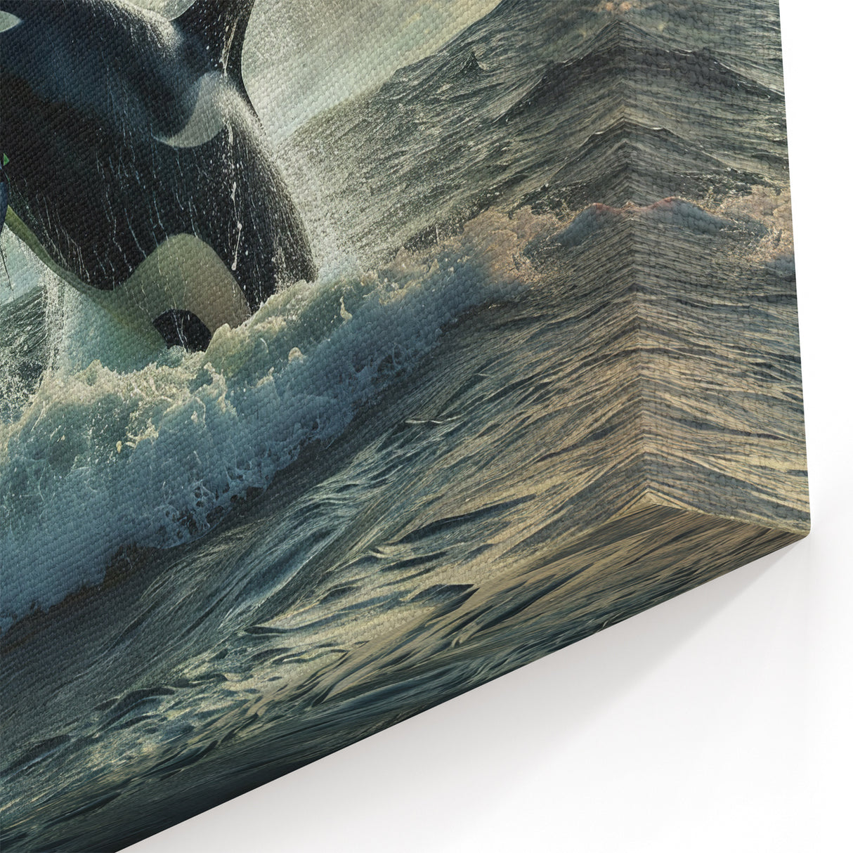 Dramatic Orca Wall Art - Ocean Life Canvas & Framed Print Decor