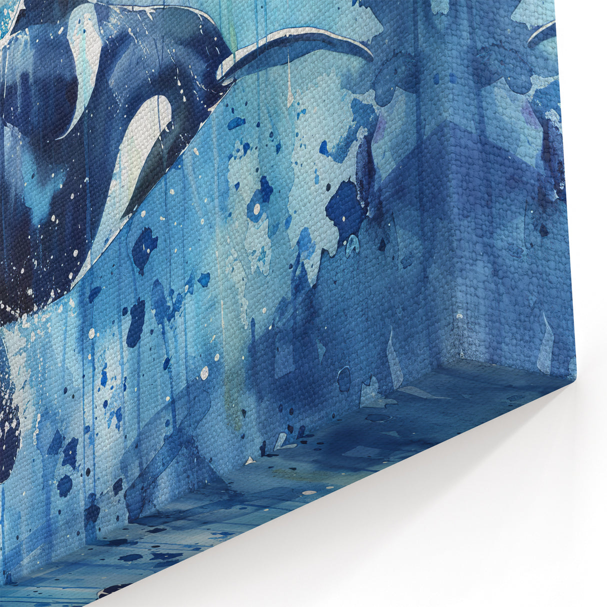 Abstract Orca Wall Art - Vibrant Ocean Life Canvas & Framed Print Decor