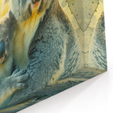 Koala Art Poster - Vibrant Mother and Baby Wildlife Canvas Print