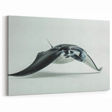 Sleek Ray Wall Art - Minimalist Marine Life Canvas & Framed Prints
