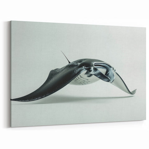 Sleek Ray Wall Art - Minimalist Marine Life Canvas & Framed Prints