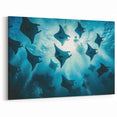 Majestic Ray Wall Art - Dynamic Marine Life Canvas & Framed Prints