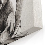 Charming Koala Wall Art - Black & White Koala Canvas Print for Animal Lovers