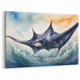 Dynamic Ray Wall Art - Vibrant Marine Life Canvas & Framed Prints