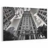 Boston Skyline Photography - Black and White Architectural Art Print