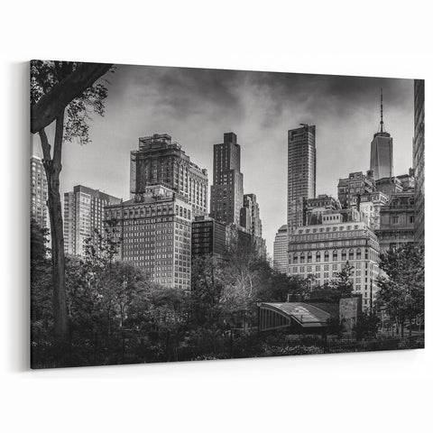 Boston Skyline Wall Art - Black and White Cityscape with Historic Charm