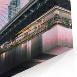 Boston Skyline Wall Art - Sunset Over Zakim Bridge with Vibrant Skies