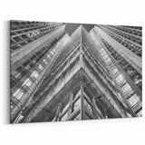 Boston Architecture Art - Black and White Modern Skyscraper Perspective
