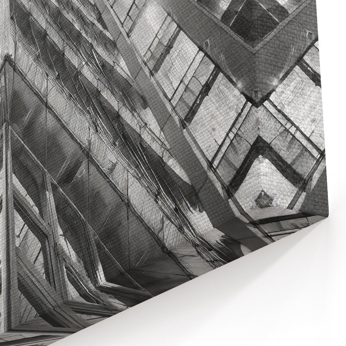 Boston Architecture Art - Black and White Modern Skyscraper Perspective