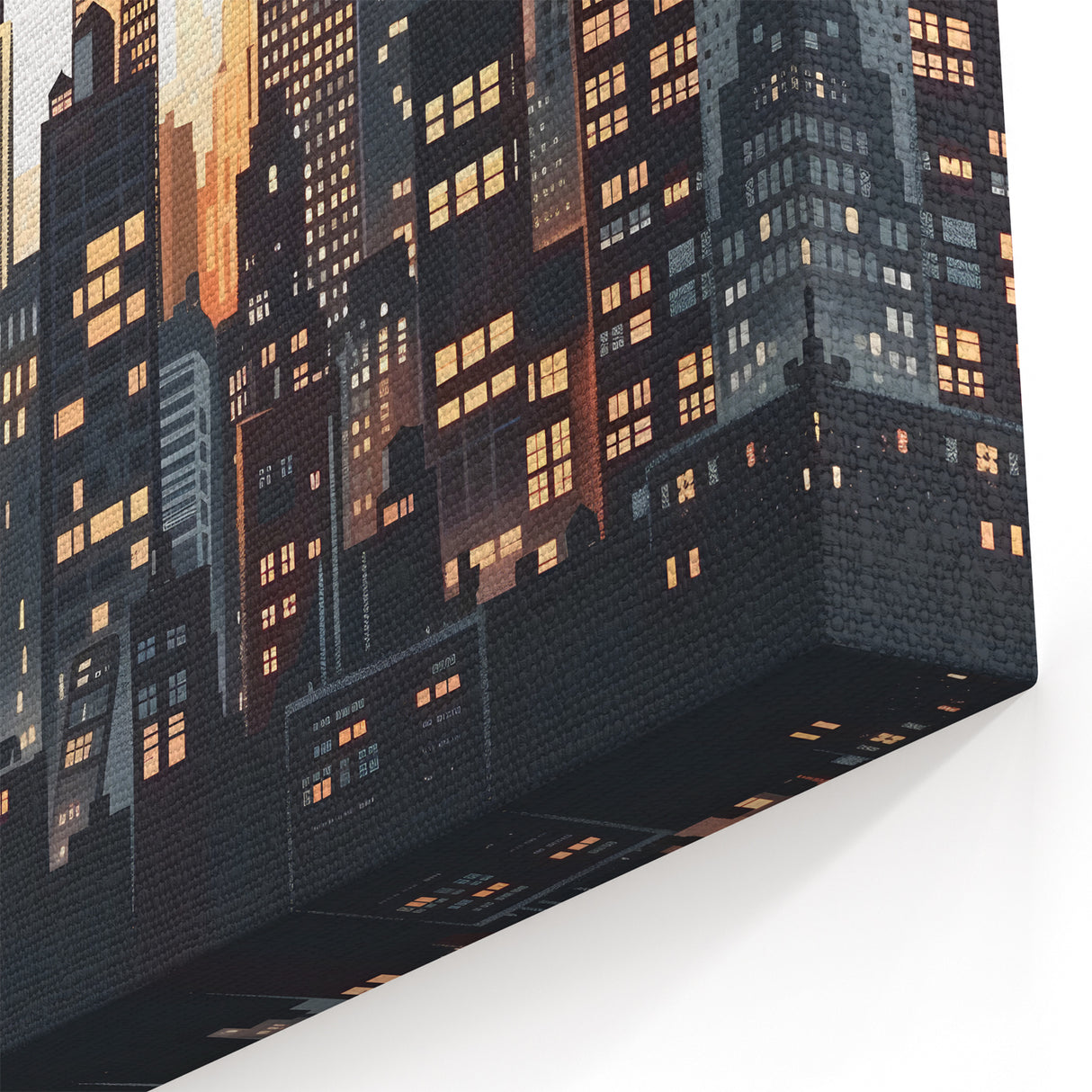 Boston Skyline Art - Modern Cityscape Illustration with Warm Tones