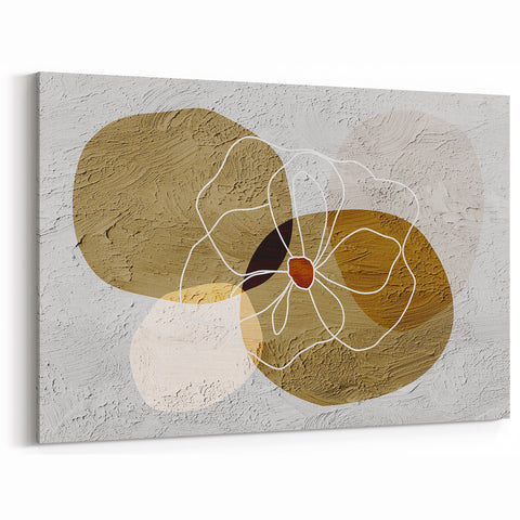 Retro Vibes Strokes & Lines Abstract Art – Warm Earthy Tones Wall Decor