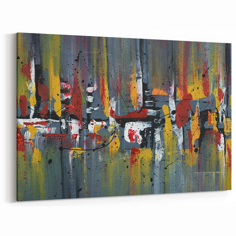 Dynamic Abstract Line Art with Bold Strokes - Modern Canvas Wall Art