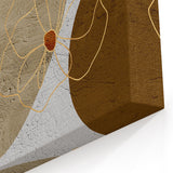 Elegant Rose Line Art – Earthy Tones Abstract Wall Decor for Serenity