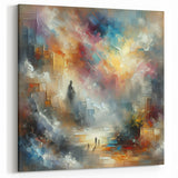 Vibrant Abstract Strokes and Lines Canvas - Dynamic Colorful Art