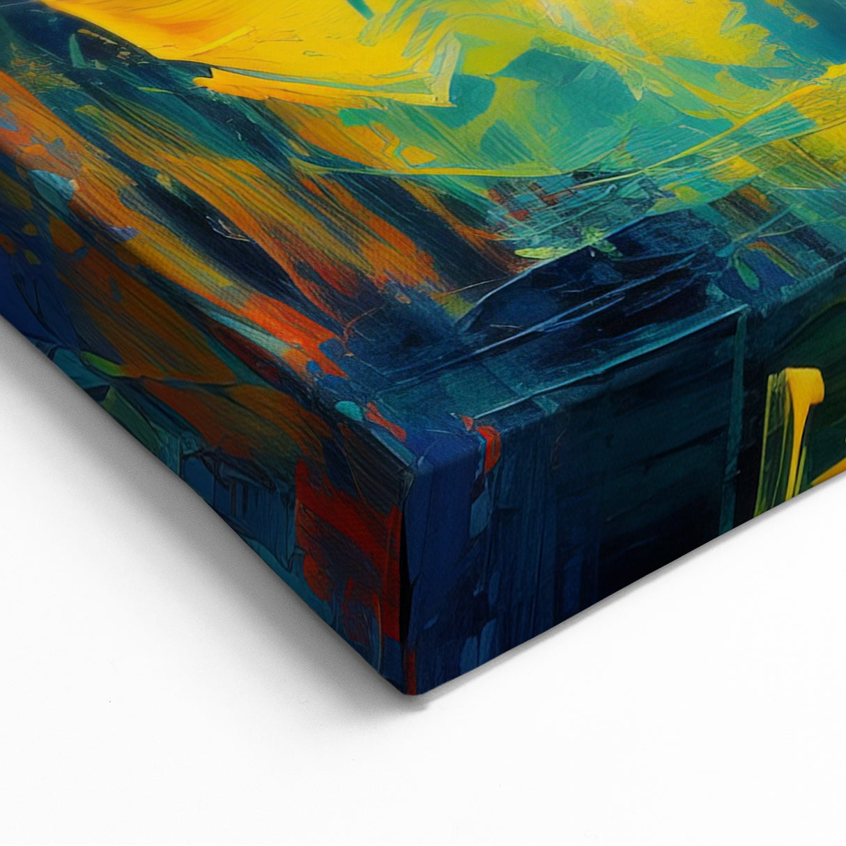 Bold Abstract Strokes and Lines Canvas - Colorful Modern Art Print