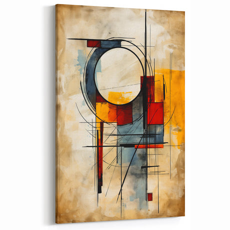 Geometric Abstract Strokes and Lines Canvas - Modern Minimalist Art