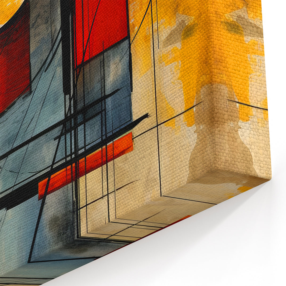 Geometric Abstract Strokes and Lines Canvas - Modern Minimalist Art