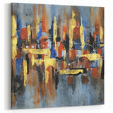 Vibrant Abstract Strokes Art - Colorful Line Canvas for Modern Spaces