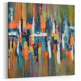 Colorful Abstract Line Art - Modern Strokes Canvas for Vibrant Spaces