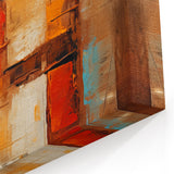 Warm Abstract Strokes and Lines Canvas - Colorful Modern Wall Art