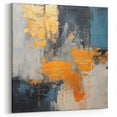 Orange and Gold Abstract Strokes Canvas - Modern Textured Wall Art