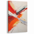 Red and Orange Abstract Strokes Canvas - Dynamic Modern Wall Art