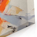 Red and Orange Abstract Strokes Canvas - Dynamic Modern Wall Art
