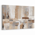Neutral Tones Abstract Strokes Canvas - Modern Minimalist Wall Art