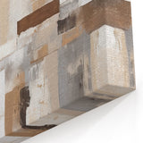 Neutral Tones Abstract Strokes Canvas - Modern Minimalist Wall Art