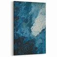 Deep Blue Abstract Textured Canvas - Modern Dynamic Wall Art