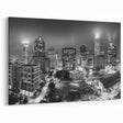 Charlotte Skyline Wall Art | Panoramic Cityscape Art Prints in Black & White