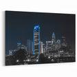 Charlotte Skyline Wall Art | Sleek Nighttime Cityscape Art Prints