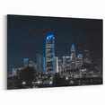 Charlotte Skyline Wall Art | Sleek Nighttime Cityscape Art Prints