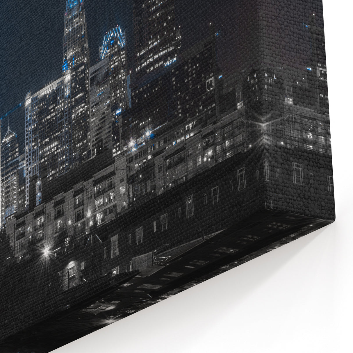 Charlotte Skyline Wall Art | Sleek Nighttime Cityscape Art Prints