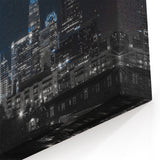 Charlotte Skyline Wall Art | Sleek Nighttime Cityscape Art Prints