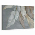 Modern Strokes and Lines Abstract Art - Elegant Leaf Pattern Canvas