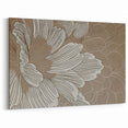Contemporary Line Art - Floral Strokes and Lines Abstract Canvas