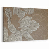 Contemporary Line Art - Floral Strokes and Lines Abstract Canvas