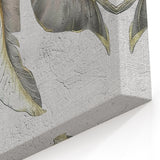 Minimalist Leaf Line Art - Elegant Abstract Strokes Wall Art Canvas